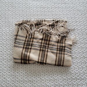 LAST CHANCE H&M Plaid Scarf Cream/Brown Fall Winter